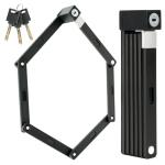 Folding Bike Lock - Award Winning Patented Lightweight High Security Bicycle Lock - Heavy Duty Anti Theft Smart Secure Guard with Key and Case for Bikes or Scooter