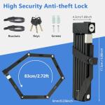 Folding Bike Lock - Award Winning Patented Lightweight High Security Bicycle Lock - Heavy Duty Anti Theft Smart Secure Guard with Key and Case for Bikes or Scooter