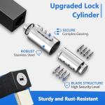 Folding Bike Lock - Award Winning Patented Lightweight High Security Bicycle Lock - Heavy Duty Anti Theft Smart Secure Guard with Key and Case for Bikes or Scooter