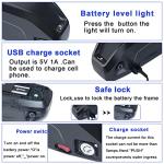 Airuxuan HL 48V Ebike Battery 15Ah 48V Lithium Battery with 2A Charger, XT60 Connector and BMS for 250-1000W Electric Bicycles Motor/Ebike Kit