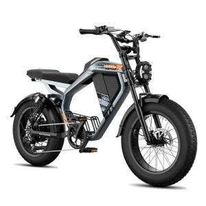 M5 Electric Bike for Adults/Teen,1500W Peak Motor 32 MPH, 48/15AH-35AH Dual Battery, 60/100 Miles 20" Fat Tire Electric Dirtbike, City Moped Electric Motorcycle for Adults Full Suspenssion Road Ebikes