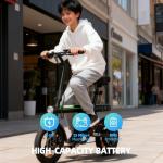 Flydone Mini Electric Bike for Adults, 750W Motor 20 mph Folding E-Bikes, 14" Adult Electric Bicycles with Smart Uphill 36v 7.8AH Battery E Bike for Teens,Black