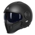 TRIANGLE Full Face Motorcycle Helmets,Off-Road Motocross Helmet for Men & Women,Dual Visor with Internal Tinted Sunshield,Open Face 3/4 Adult Racing Helmet DOT Approved(Black,L)