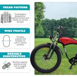 Balinge E-Bike 20x4.0 Fat Tire 20 x 4 Fat Tire 2 Pack Heavy Duty High-Performance Wear-Resistant Mountain Snow Bike Tire, E-Bike Tires 20x4, 20x4 Tire, Black，2Tires