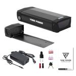 YS YOSE POWER 48V 20.8Ah Rear Rack Ebike Battery for Max 1500W Electric Bicycle Battery Black Luggage Rack 500W 1000W 1500W E-Bikes (Only Black Battery) with USB