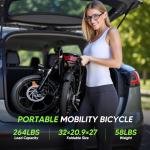 AYOLNY Folding Electric Bike for Adults, 16" Tire Step-Thru Foldable Ebike, 1000W Peak Motor 374.4Wh Removable Battery Commuter Protable Woman Electric Bicycle, Max 60 Miles PAS Range, 20 MPH Speed