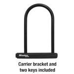 Master Lock 8170D, 6-1/8 inch Wide U-Lock with 8" Shackle, Black