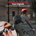 AUMENTAR Adult Bike Helmet with USB Rechargeable LED Front & Rear Lights,E Bike,Electric Scooter Helmet,Mountain Road Cycling Helmets for Men Women Bicycle Helmet Removable Goggles Red Black