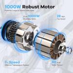 Cybervelo 1000 Peak Electric Bike for Adults,up 80 Miles Removable Battery Ebike, 26" Electric E Bike with 7-Speed,Adult Electric Bicycles for Commute Beach Snow Womens All Terrain