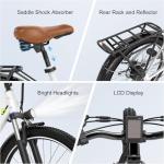 Cybervelo 1000 Peak Electric Bike for Adults,up 80 Miles Removable Battery Ebike, 26" Electric E Bike with 7-Speed,Adult Electric Bicycles for Commute Beach Snow Womens All Terrain