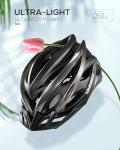 KINGBIKE Bike Helmet for Adult Men Women Youth Road Commute Mountain Cycling Helmets with USB Rechargeable Tail Light Replaceable Inner Pads and Visors Lightweight (BlackTitanium,L/XL(22.4-23.6in)