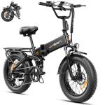 Jasion X-Hunter Electric Bike for Adults,1400W Peak Motor 30MPH Max Speed 48V 13AH Removable Battery,Full Suspension System,20''*4.0 Fat Tire Foldable Ebike 7-Speed Electric Bicycle