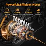 Jasion X-Hunter Electric Bike for Adults,1400W Peak Motor 30MPH Max Speed 48V 13AH Removable Battery,Full Suspension System,20''*4.0 Fat Tire Foldable Ebike 7-Speed Electric Bicycle