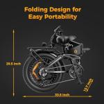 Jasion X-Hunter Electric Bike for Adults,1400W Peak Motor 30MPH Max Speed 48V 13AH Removable Battery,Full Suspension System,20''*4.0 Fat Tire Foldable Ebike 7-Speed Electric Bicycle