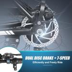 ANCHEER Electric Bike for Adults, 48V 499Wh Ebike, 26" City Commuter Bike with 48V Removable Battery, Up to 55 Miles, 3H Fast Charge, 7-Speed, Step-Thru Cruiser Bike for Women Men, UL2849 Compliant