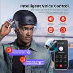 DC Smart Bike Helmet with Cameras Dual HD Front & Rear Video Recorder for Ebike & Electric Scooter, Bluetooth App Control Action Cam Helmet, CPSC Certified (Black)