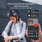 DC Smart Bike Helmet with Cameras Dual HD Front & Rear Video Recorder for Ebike & Electric Scooter, Bluetooth App Control Action Cam Helmet, CPSC Certified (Black)