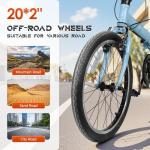 Brightpeak 20-inch 7-Speed Folding Bike - Lightweight Aluminum Frame, Adjustable Stem, Easy Fold for Commuting & Storage (Blue)