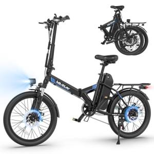 VARUN Electric Bike - Peak 500W Folding Ebike for Adults, 36V Removable Lithium Battery, 20" Foldable Electric Bicycle Up to 40 Miles 20MPH, Compact Commuter E-Bike for Women & Men