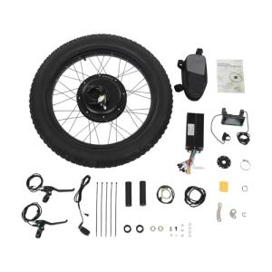 DUIBAII 1500W Electric Fat Bike Conversion Kit, 48V 24" Fat Front Wheel E-Bike Conversion Kit, 7-Speed Electric Bicycle Hub Motor Kit with LCD/Controller Bag/Thumb Control/Pedal Assist Sensor