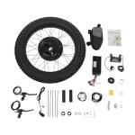DUIBAII 1500W Electric Fat Bike Conversion Kit, 48V 24" Fat Front Wheel E-Bike Conversion Kit, 7-Speed Electric Bicycle Hub Motor Kit with LCD/Controller Bag/Thumb Control/Pedal Assist Sensor