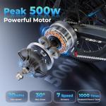 VARUN Electric Bike - Peak 500W Folding Ebike for Adults, 36V Removable Lithium Battery, 20" Foldable Electric Bicycle Up to 40 Miles 20MPH, Compact Commuter E-Bike for Women & Men