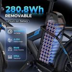 VARUN Electric Bike - Peak 500W Folding Ebike for Adults, 36V Removable Lithium Battery, 20" Foldable Electric Bicycle Up to 40 Miles 20MPH, Compact Commuter E-Bike for Women & Men