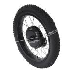 DUIBAII 1500W Electric Fat Bike Conversion Kit, 48V 24" Fat Front Wheel E-Bike Conversion Kit, 7-Speed Electric Bicycle Hub Motor Kit with LCD/Controller Bag/Thumb Control/Pedal Assist Sensor