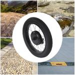 DUIBAII 1500W Electric Fat Bike Conversion Kit, 48V 24" Fat Front Wheel E-Bike Conversion Kit, 7-Speed Electric Bicycle Hub Motor Kit with LCD/Controller Bag/Thumb Control/Pedal Assist Sensor