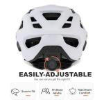 BATFOX Bike Helmet for Adult Men & Women - Adjustable Mountain & MTB & Road Bicycle Helmet (54-61cm) with Ultra-Light Ventilation