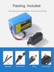 24V 10Ah Lithium Battery with 29.4V 1A Charger, 24V Rechargeable Battery for DIY Projects