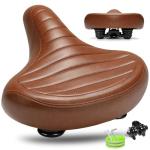 CDYWD Wide Bike Seat for Men Women Comfort, Large Soft Padded Bicycle Seat Cushion, Oversized Comfortable Replacement Saddle for Beach Cruiser, City Bike, MTB, Ebike, Scooter, Stationary Exercise Bike