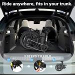 GOKEEP 1300W Folding Electric Bike, 75 Miles PAS Range, 52V 13Ah Removable Battery, 20" Fat Tire & Front Suspension Electric Bicycles, 28MPH 7-Speed Commuter Ebike, Max 330LBS, UL2849 Certified, Black