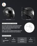 VEVOR Motorcycle Helmet, Modular, Adult Motocross Dirt Bike Helmet with Large Clear Visor, Comfortable Motorbike Racing Street with Detachable Liner for Men & Women, DOT Approved, (Matte Black, L)