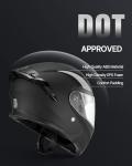 VEVOR Motorcycle Helmet, Modular, Adult Motocross Dirt Bike Helmet with Large Clear Visor, Comfortable Motorbike Racing Street with Detachable Liner for Men & Women, DOT Approved, (Matte Black, L)