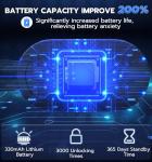 Anweller Fingerprint Bike Lock with Key, Heavy Duty Anti-Theft Weatherproof Keyless Bluetooth Digital Electronic Biometric Smart Cable Lock for Bicycle Scooter Accessories Outdoor Fence Gate