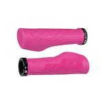 SOLODRIVE Ergonomic Design Bike Grips, Comfortable Bicycle Handlebar Grips, Single Lock-on Mountain Bike Grips, Non-Slip Handle Grips, Fit MTB, E-Bike, Hybrid, City Commuter Bikes, Scooter (Pink)