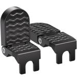 TOBWOLF 2PCS E-Bike U Slot Rear Pedals, 15MM Aluminium Bicycle Foot Peg, Non-Slip Ebike Foot Pegs for Passenger, Folding Rear Bicycle Footrest Pedals for E-Bike, Mountain Bike, Folding Bicycle