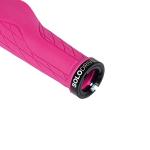 SOLODRIVE Ergonomic Design Bike Grips, Comfortable Bicycle Handlebar Grips, Single Lock-on Mountain Bike Grips, Non-Slip Handle Grips, Fit MTB, E-Bike, Hybrid, City Commuter Bikes, Scooter (Pink)