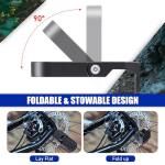 TOBWOLF 2PCS E-Bike U Slot Rear Pedals, 15MM Aluminium Bicycle Foot Peg, Non-Slip Ebike Foot Pegs for Passenger, Folding Rear Bicycle Footrest Pedals for E-Bike, Mountain Bike, Folding Bicycle