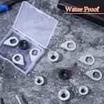 12Pcs Bike Axle Nut and Safety Washer Kit, Bike Nuts for Wheels, Mountain Bike Accessories, 3 Size M8/M9.5/M10 Bike Wheel Nut for Most Mountain Bike Front and Rear Wheel Axle