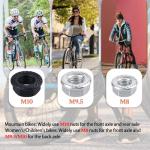12Pcs Bike Axle Nut and Safety Washer Kit, Bike Nuts for Wheels, Mountain Bike Accessories, 3 Size M8/M9.5/M10 Bike Wheel Nut for Most Mountain Bike Front and Rear Wheel Axle