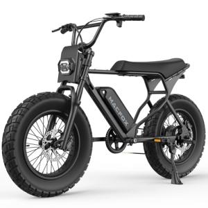 MACFOX X7L Electric Bike for Adults, 750W EBike with Hydraulic Brakes, 48V 13Ah Removable Battery 30 Mile Range, Upgraded 20x5.0 Rear Fat Tire for School/City Commuting (UL2849 & Class-3/Black)