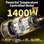 Jasion X-Hunter ST Electric Bike, 20" Fat Tire & 71Miles & 30+MPH Foldable Ebike, 1400W Peak Motor, 624WH Removable Battery, Full Suspension E Bike, Hydraulic Disc Brakes Bicycles