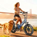 Jasion X-Hunter ST Electric Bike, 20" Fat Tire & 71Miles & 30+MPH Foldable Ebike, 1400W Peak Motor, 624WH Removable Battery, Full Suspension E Bike, Hydraulic Disc Brakes Bicycles