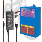 YAOYAOLIXI 36V 20Ah Lithium Battery Pack for E-Bike/Scooter | 30A BMS & T-Plug Design | 3000+ Cycles with 2A Charger | Compatible with 200-1200W Motors (36V20Ah with Charger)