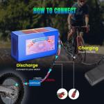 YAOYAOLIXI 36V 20Ah Lithium Battery Pack for E-Bike/Scooter | 30A BMS & T-Plug Design | 3000+ Cycles with 2A Charger | Compatible with 200-1200W Motors (36V20Ah with Charger)