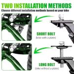 RBRL Bike Kickstand 24–29 Inch, Adjustable Center Mount Kick Stand for E-Bike, Mountain Bike, Road & City Bicycle, Heavy Duty Aluminum Alloy Bicycle Stand with Non-Slip Foot Pad (Max Load 45kg)