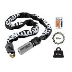 Kryptonite Kryptolok 912 Bike Chain Lock, 4 Feet Long 9mm Steel Chain Heavy Duty Anti-Theft Sold Secure Gold Bicycle Chain Lock with Keys for Bike, Motorcycle, Scooter, Bicycle, Door, Gate, Fence