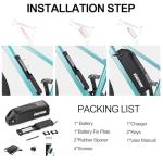 Varstrom 48V 13Ah Ebike Battery - Bike Battery for 0-1100W Electric Bike Kit, for BAFANG Voilamart AW Ebikeling Pexmor L-Fater Conversion Kit, Batteries for Mid Drive Kit & Hub Motor (W/Charger)